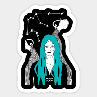 Aquarius by Allie Hartley Sticker